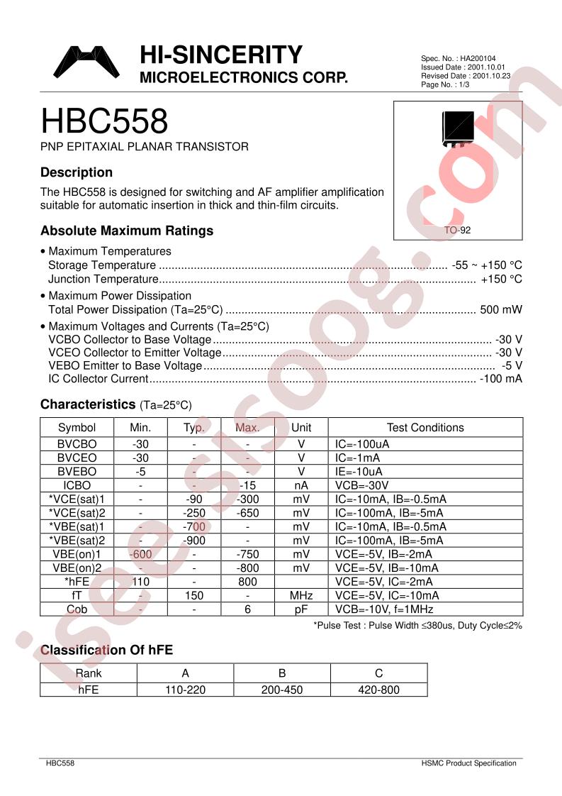 HBC558