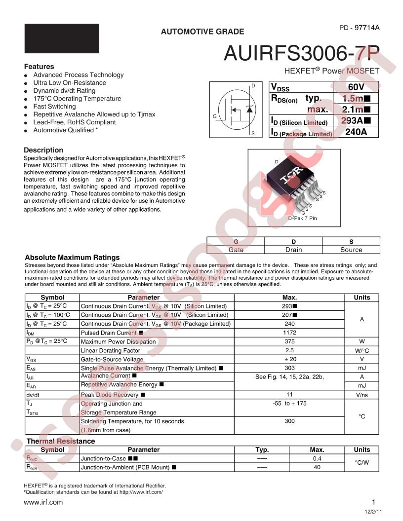 AUIRFS3006-7P