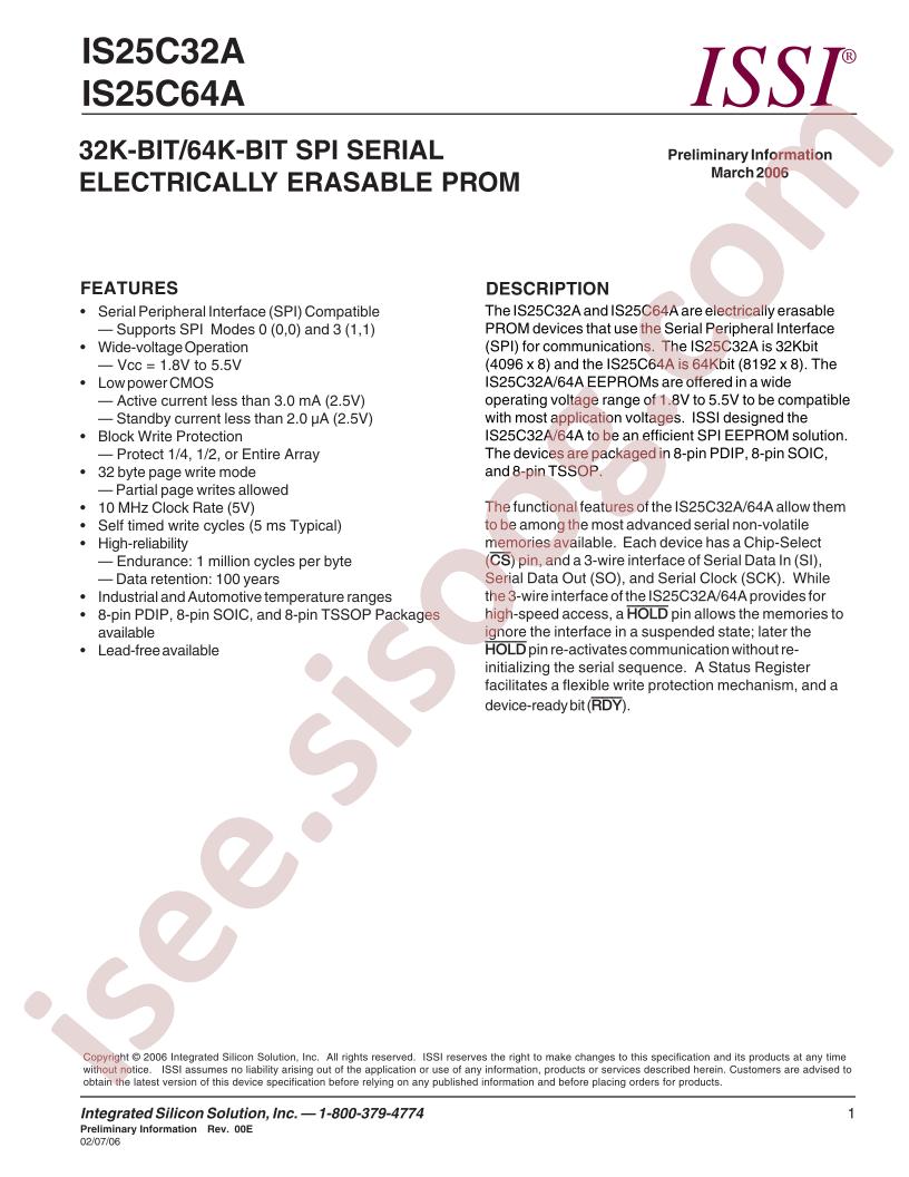 IS25C64A-3PLA3