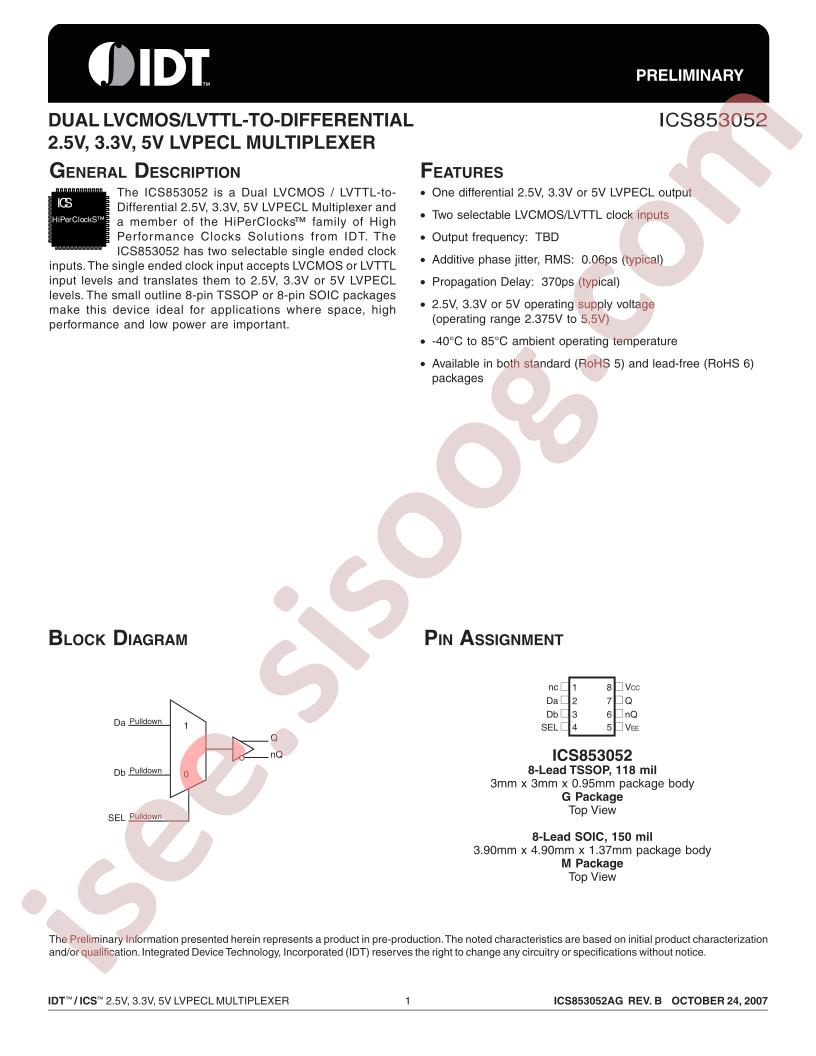 ICS853052AG