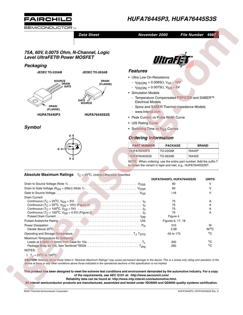 HUFA76445P3