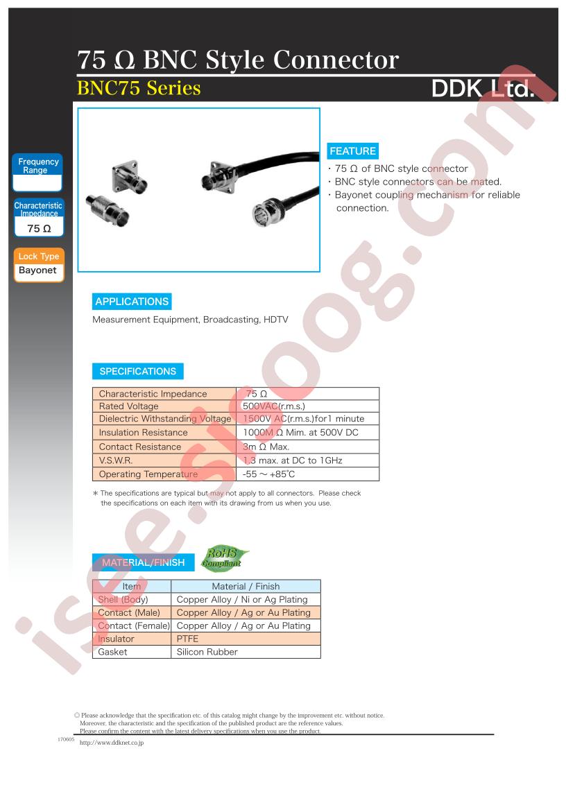 BNC75-J-2.5C2W-CR10A-CF