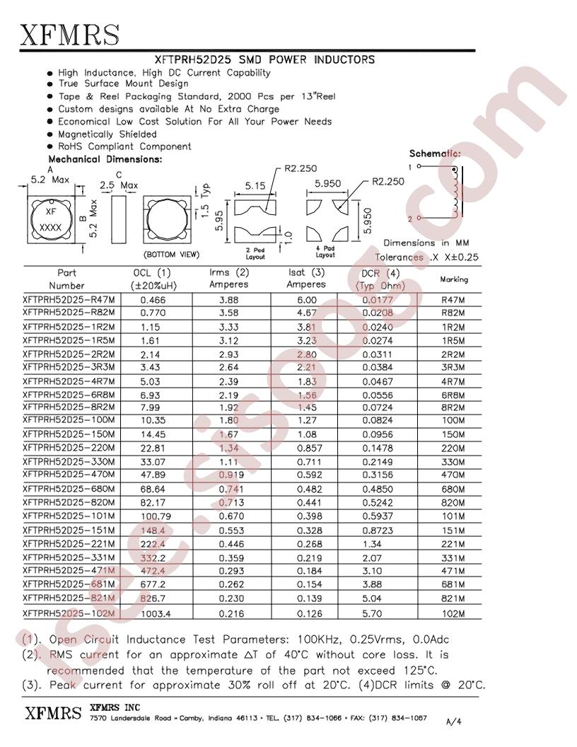 XFTPRH52D25-330M