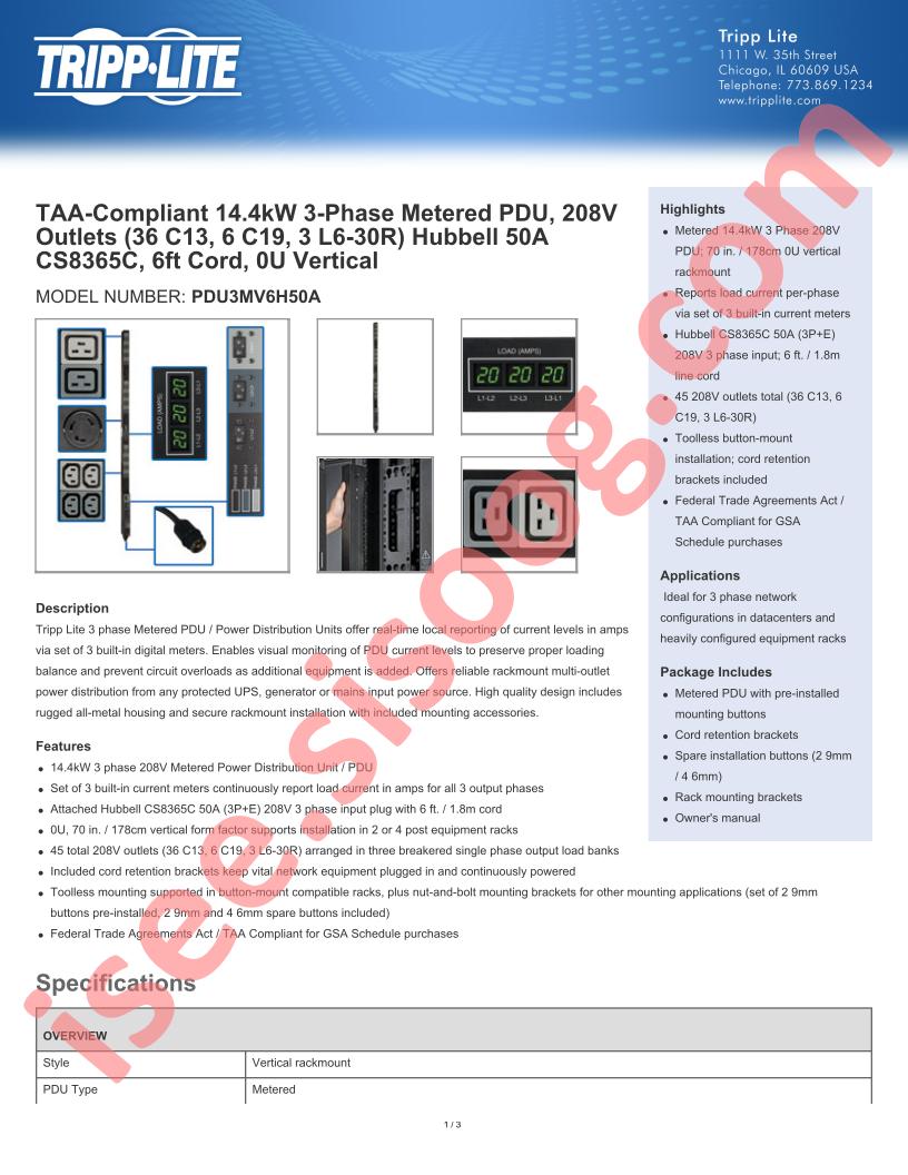 PDU3MV6H50A