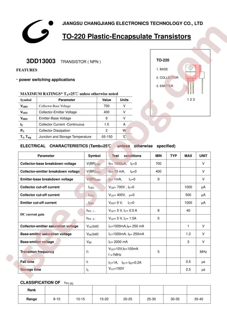 3DD13003-TO-220