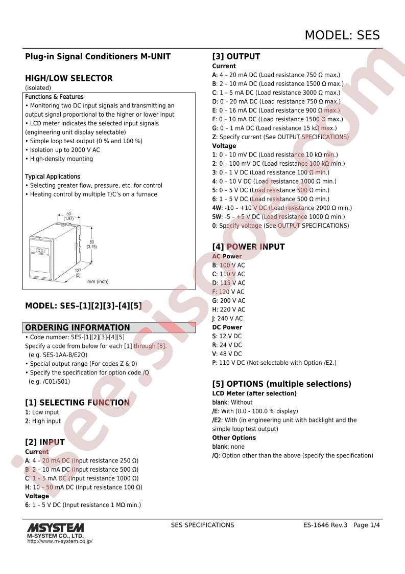 SES-1B5W-H