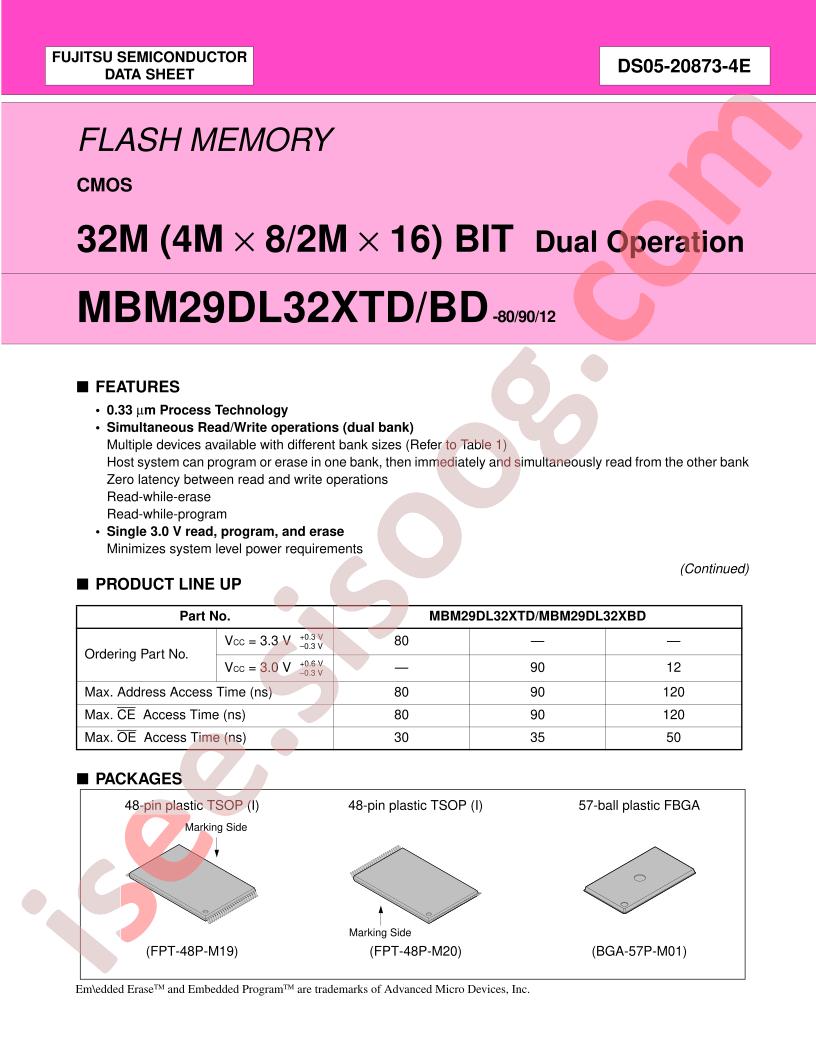 MBM29DL323TD-80PBT