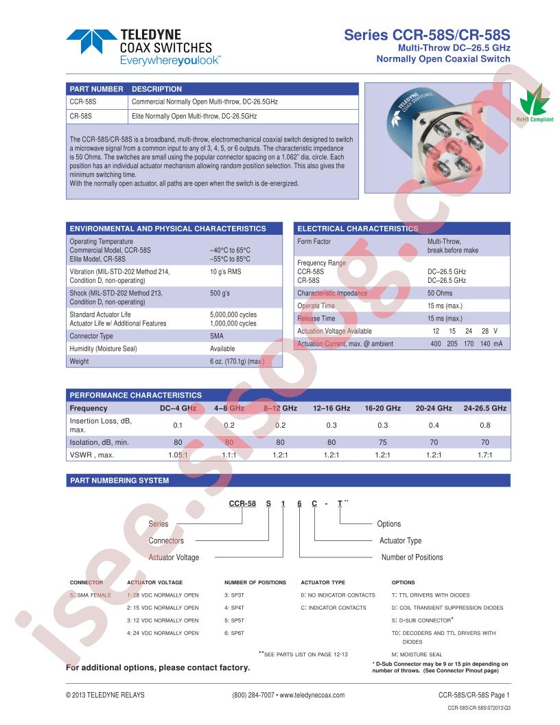 CCR-58SX30-T