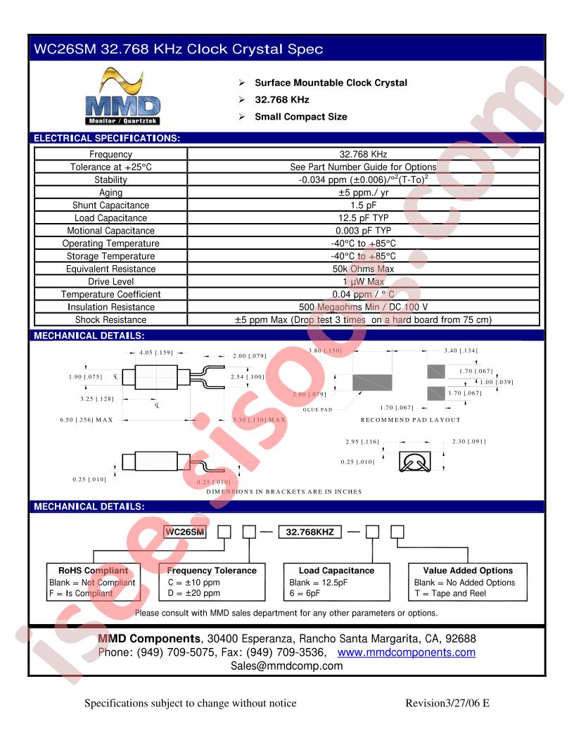 WC26SMD-32.768KHZ-