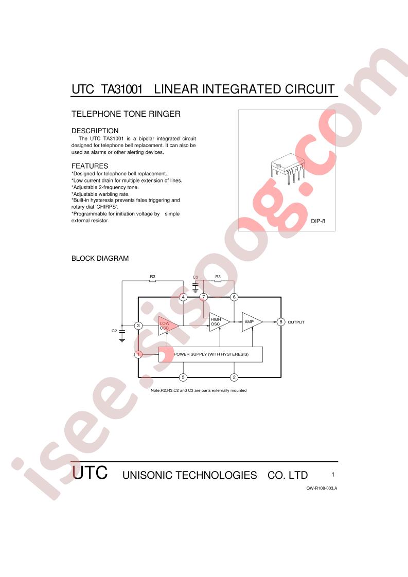 UTCTA31001