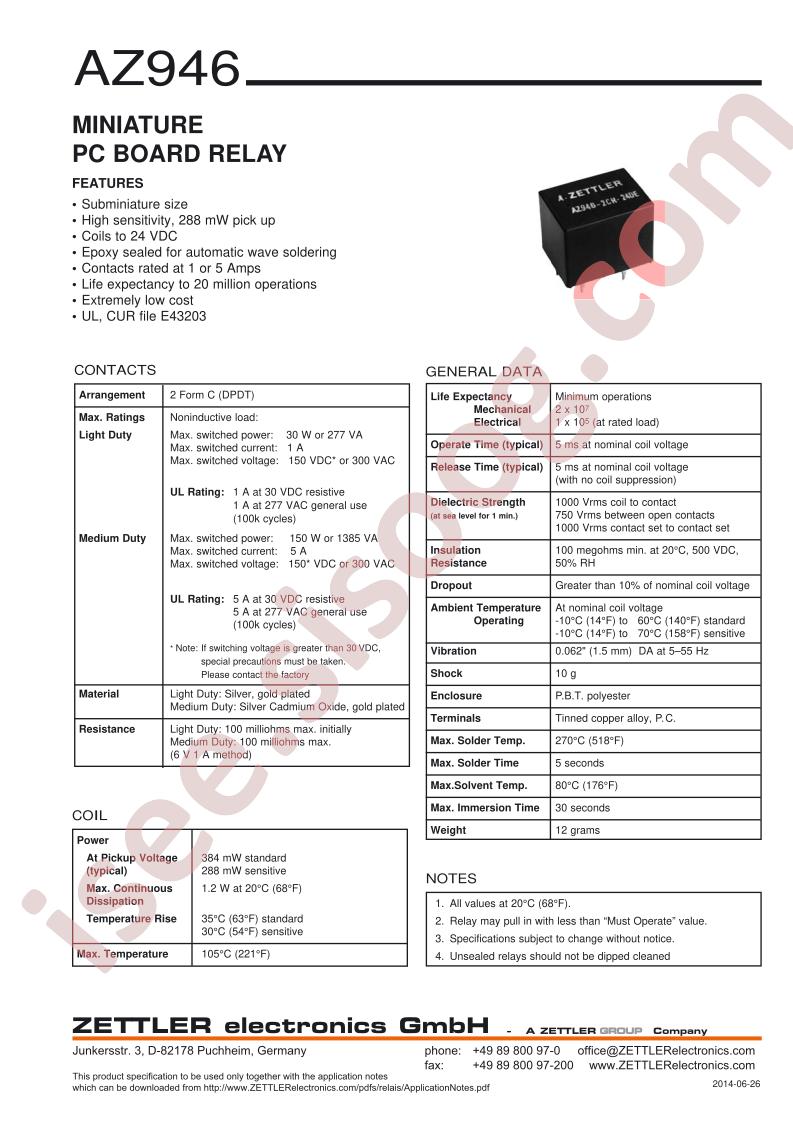 AZ946-2C-12DSE