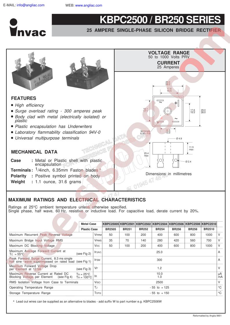 KBPC2500-BR250