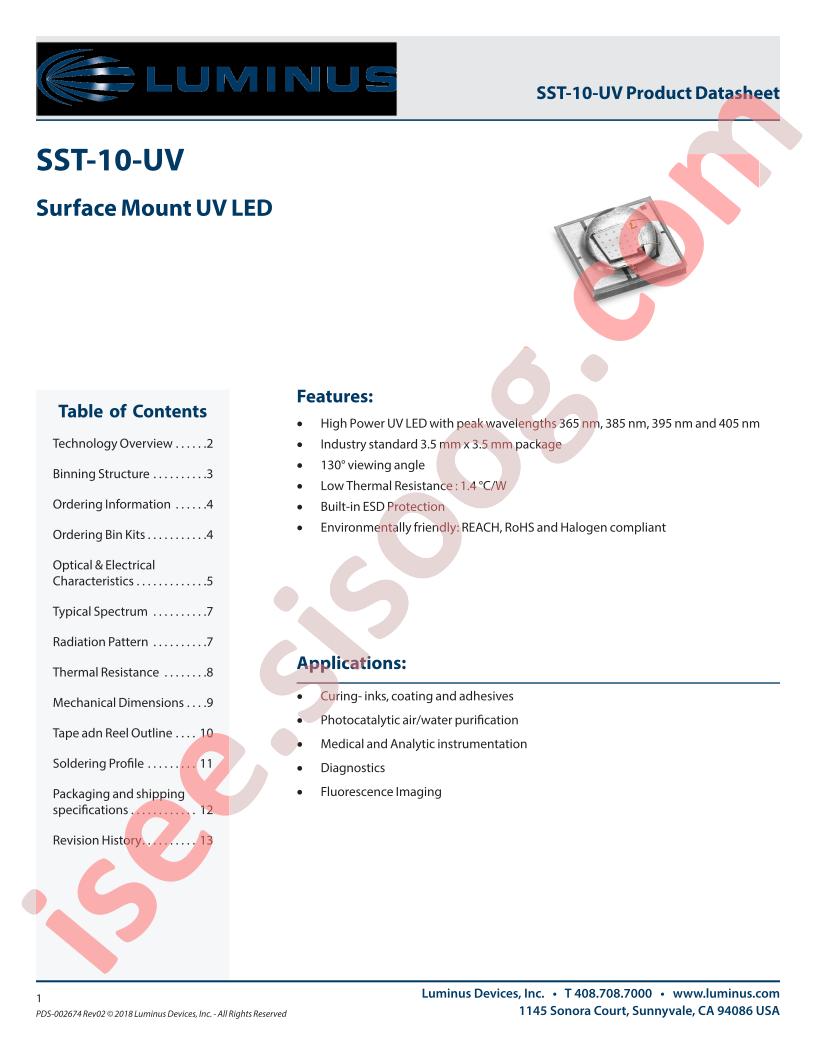 SST-10-UV-A130-FFF365-00