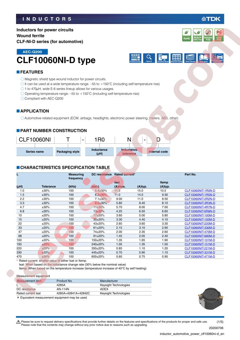 CLF10060NIT-151M-D