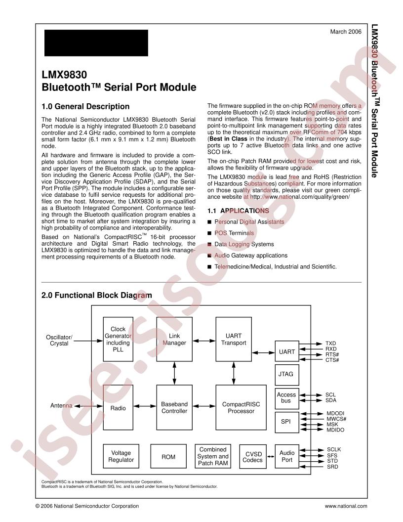 LMX9830SMX