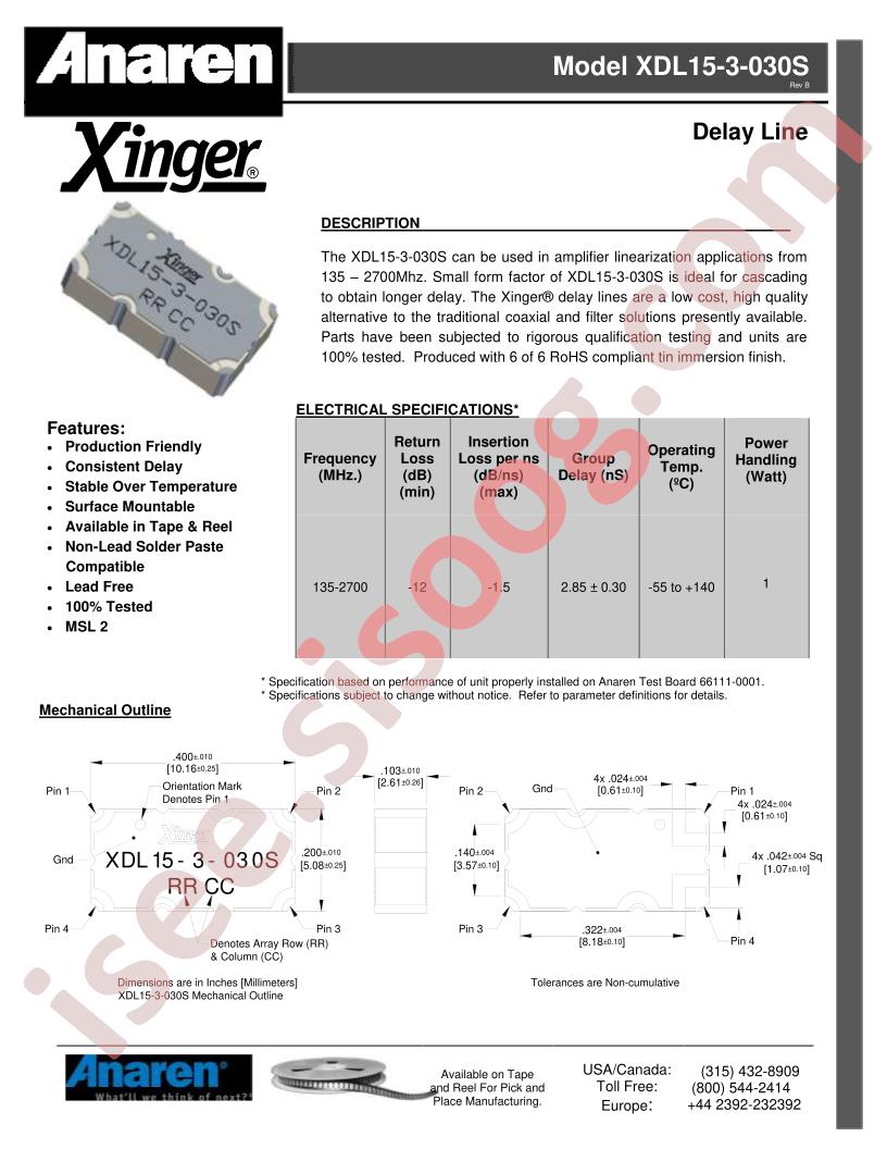 XDL15-3-030S