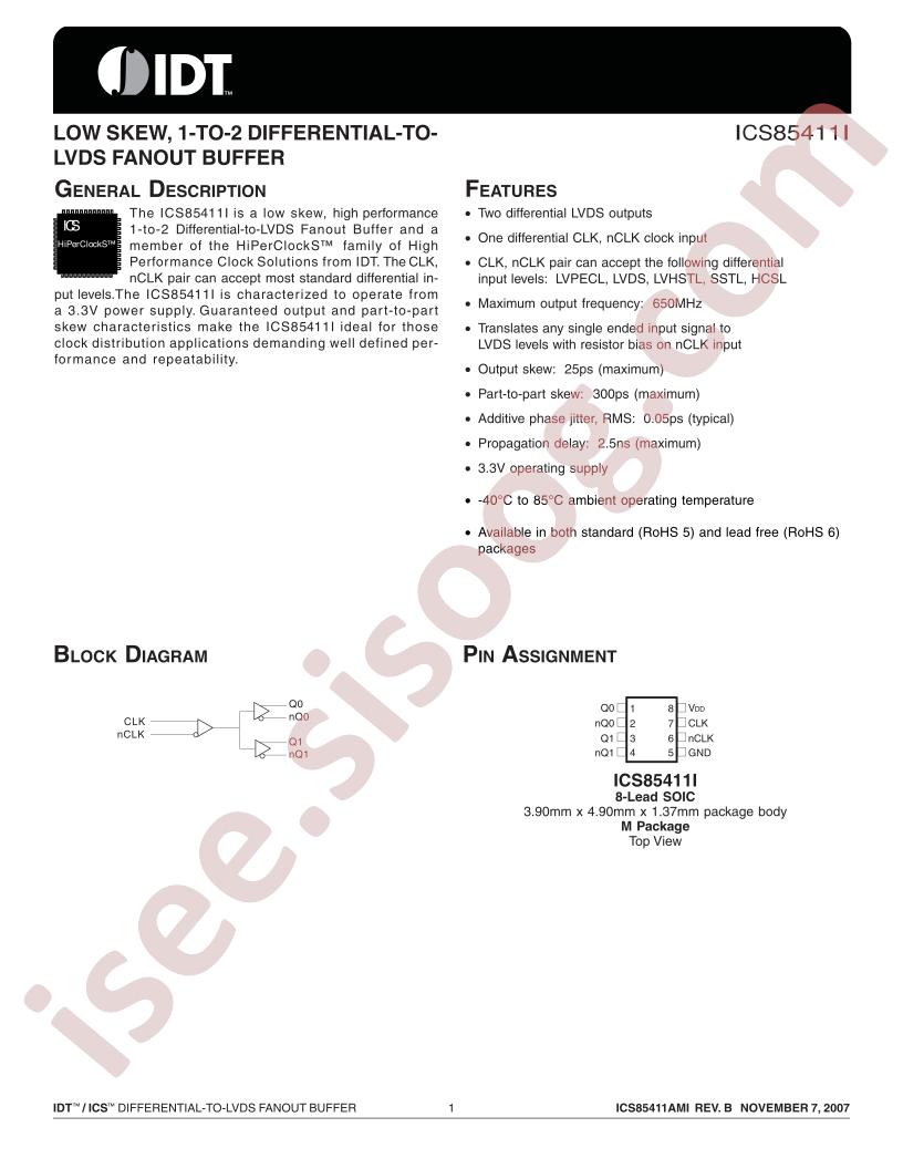 ICS85411AMILFT