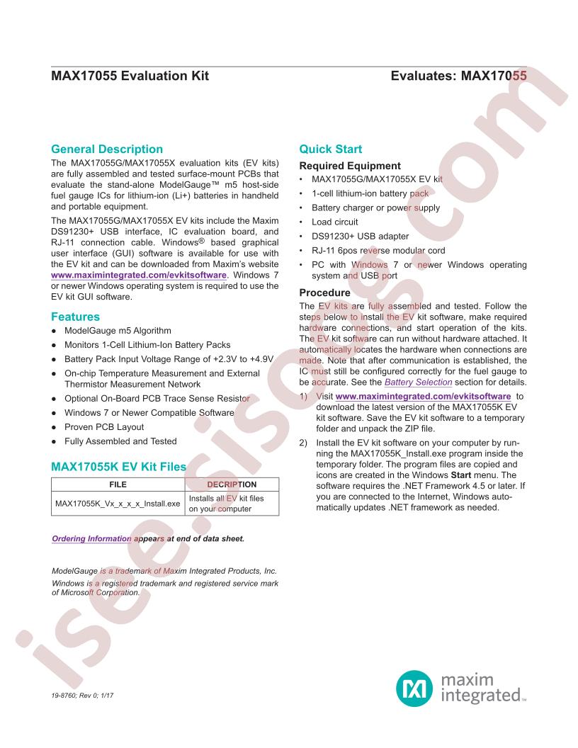 MAX17055GEVKIT