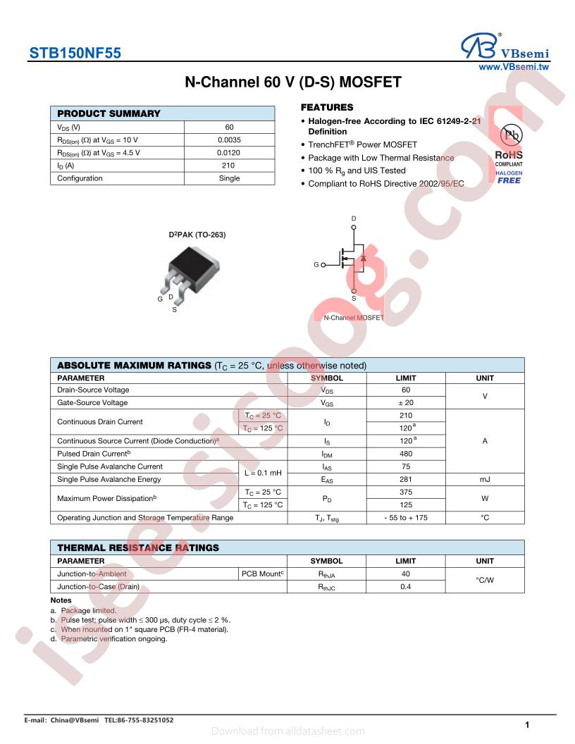 STB150NF55