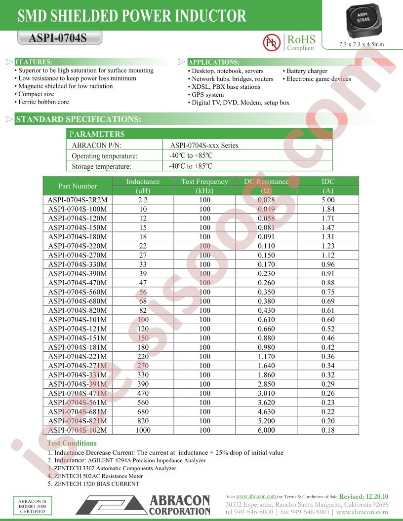 ASPI-0704S-150M