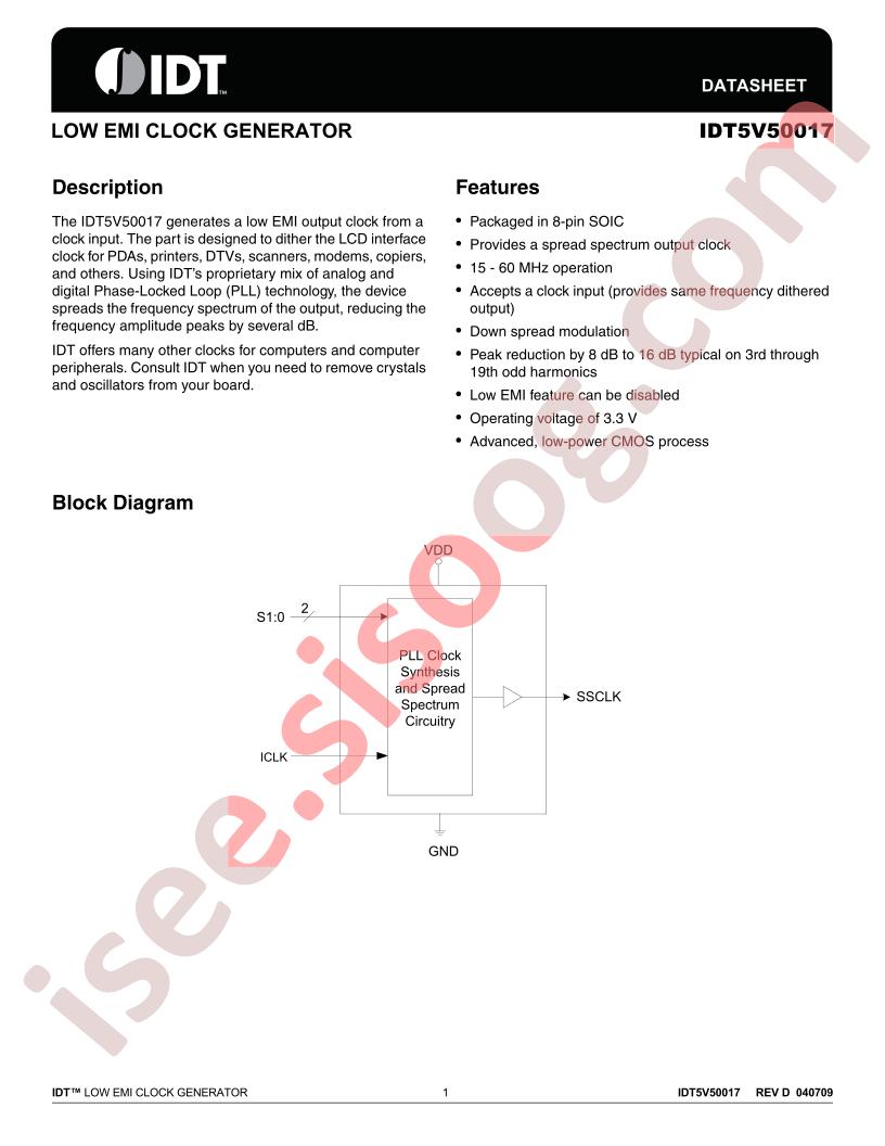 IDT5V50017