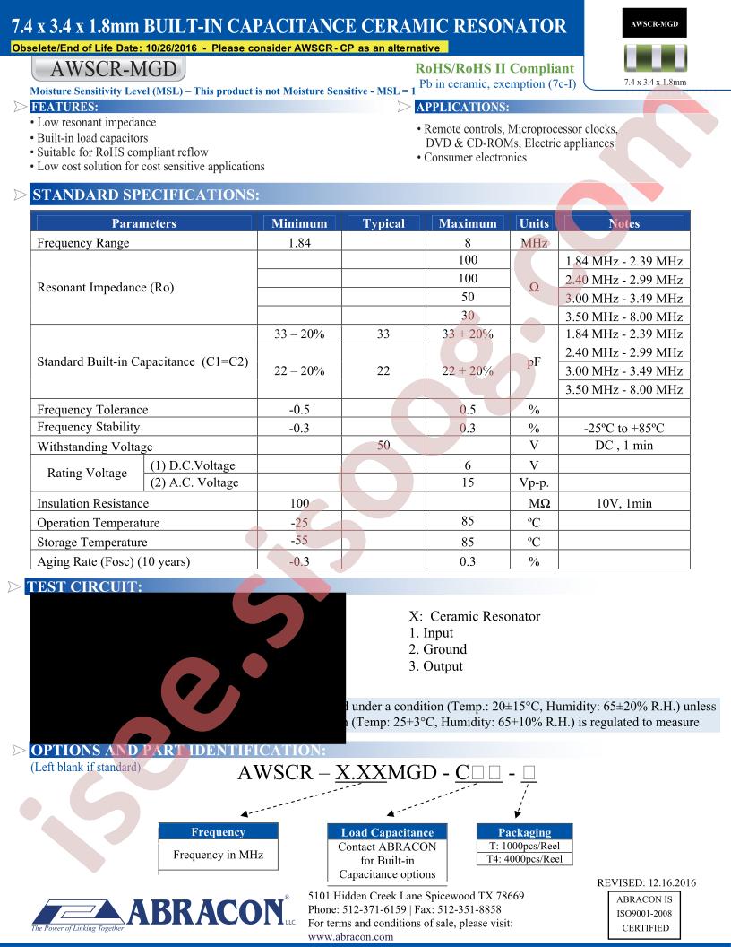 AWSCR-4.00MGD-T