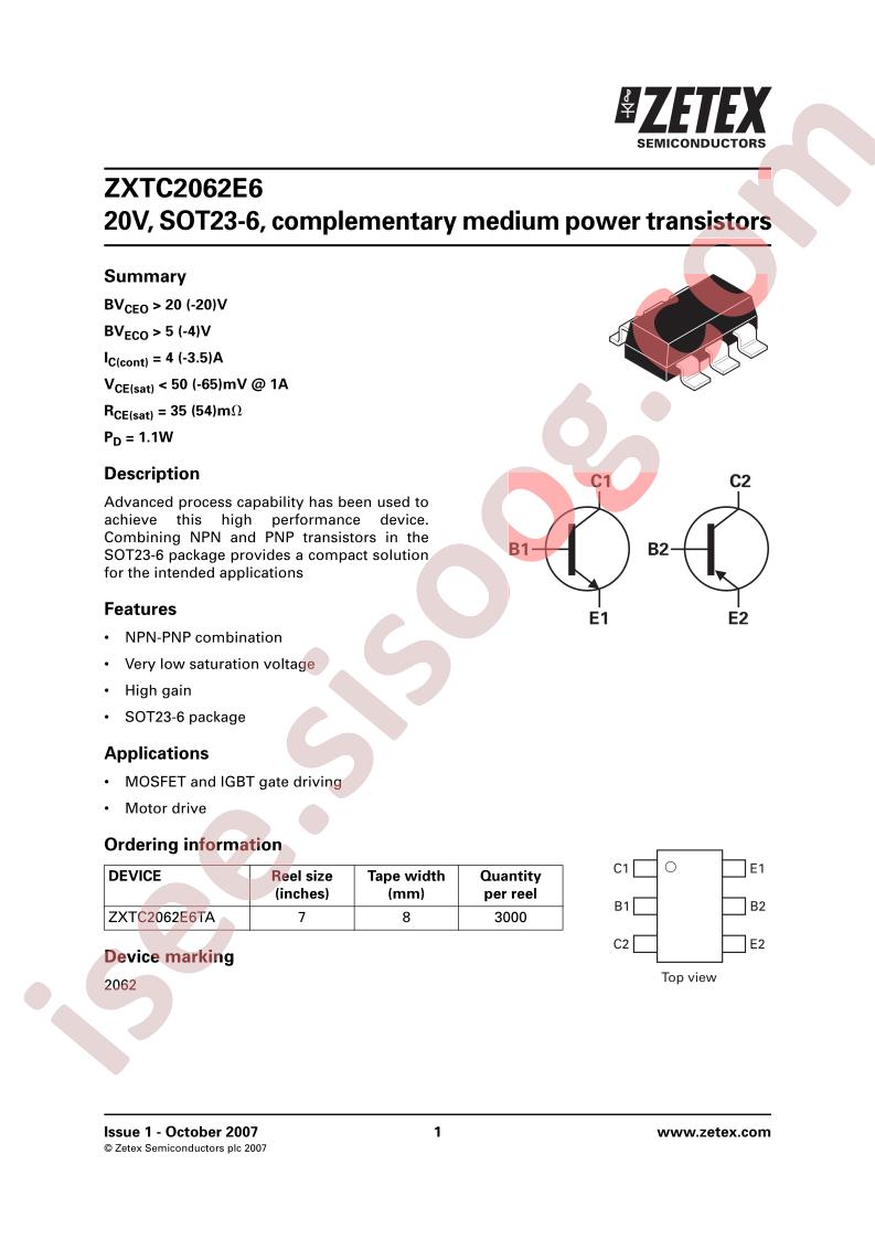ZXTC2062E6