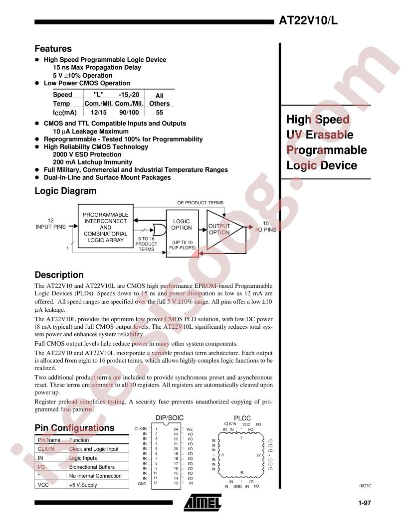 AT22V10L-20GM