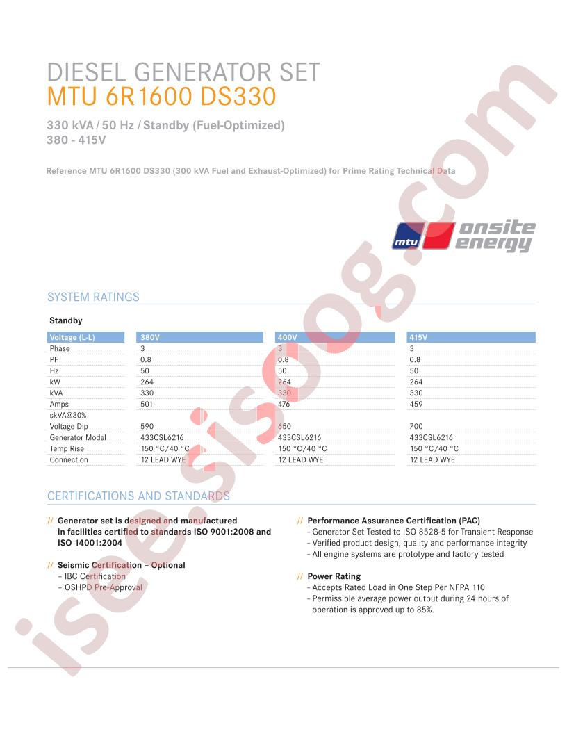 MTU6R1600DS330