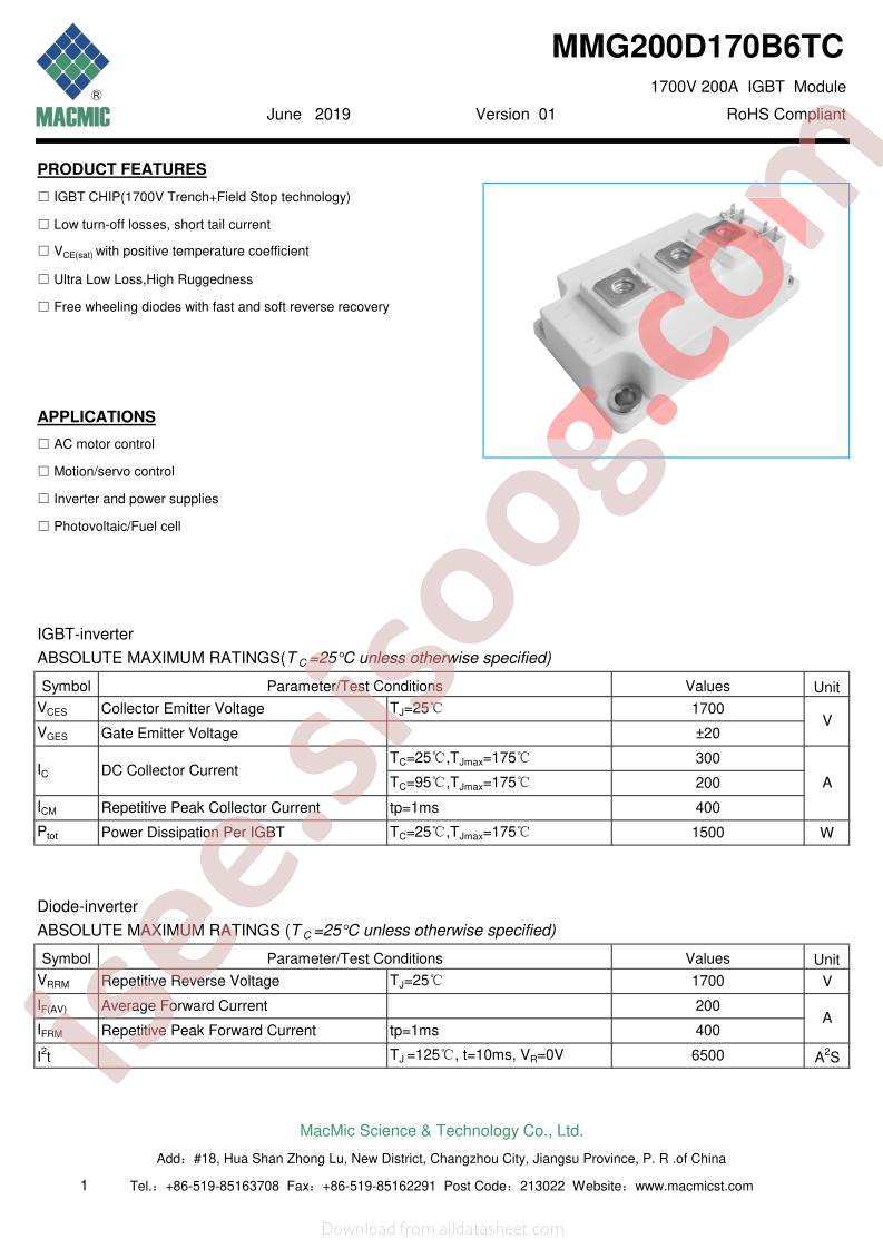 MMG200D170B6TC