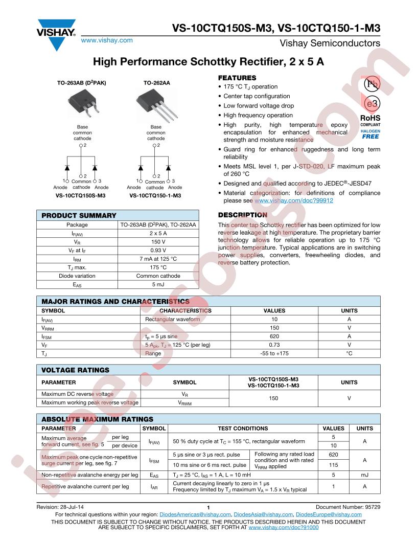 VS-10CTQ150S-M3