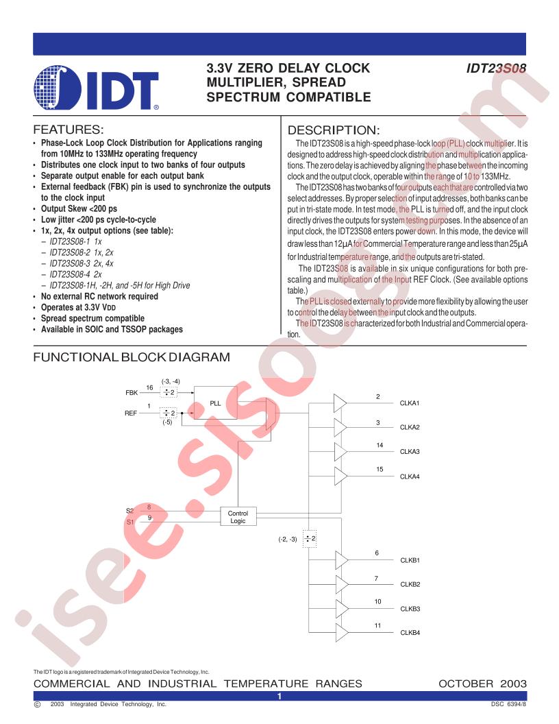 IDT23S08-1HDC