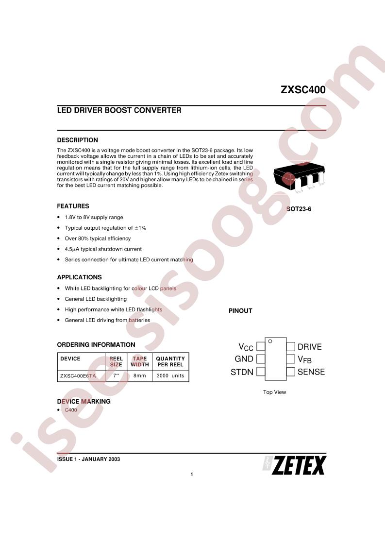 ZXSC400E6TA