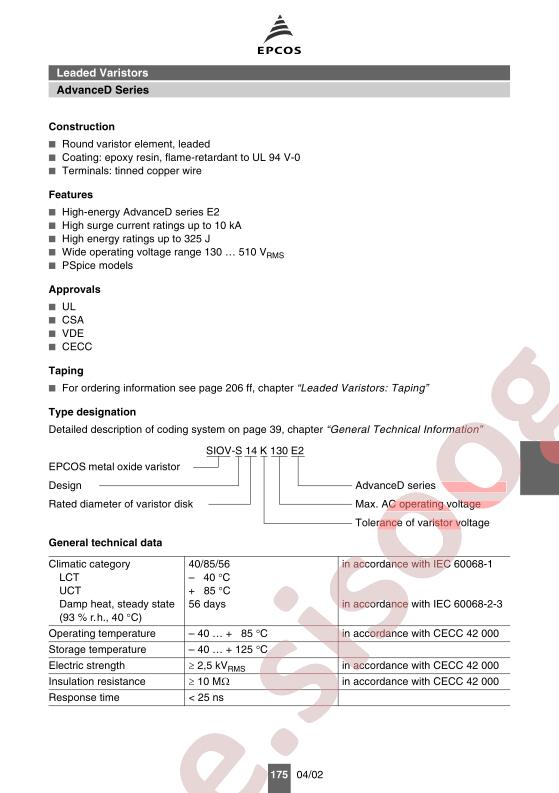 SIOV-S10K460E2