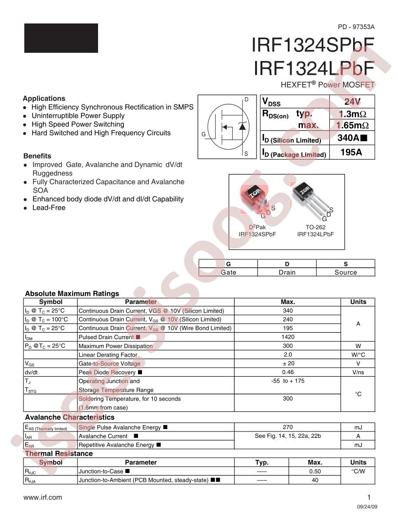 IRF1324LPBF