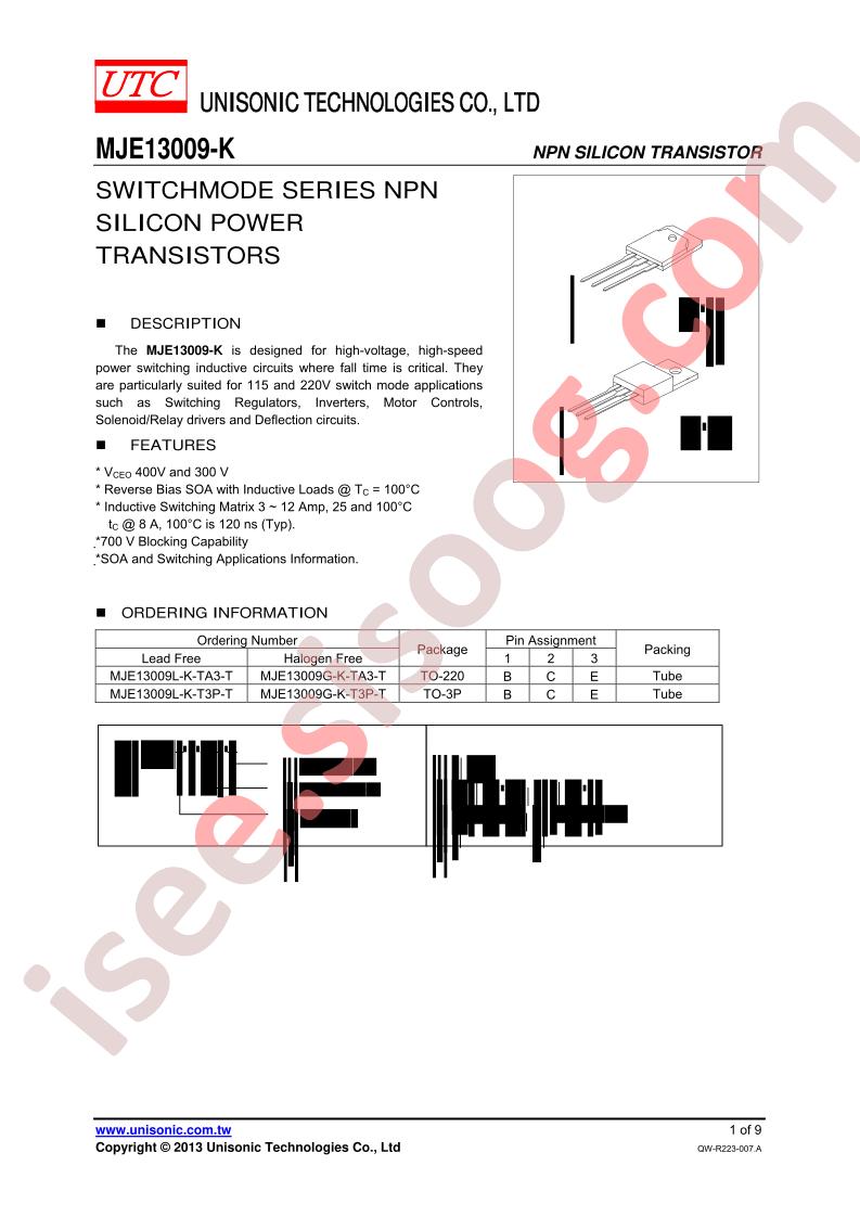 MJE13009L-K-TA3-T