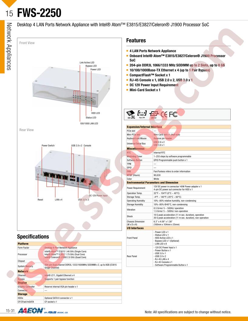 FWS-2250E4-A10-A10-10