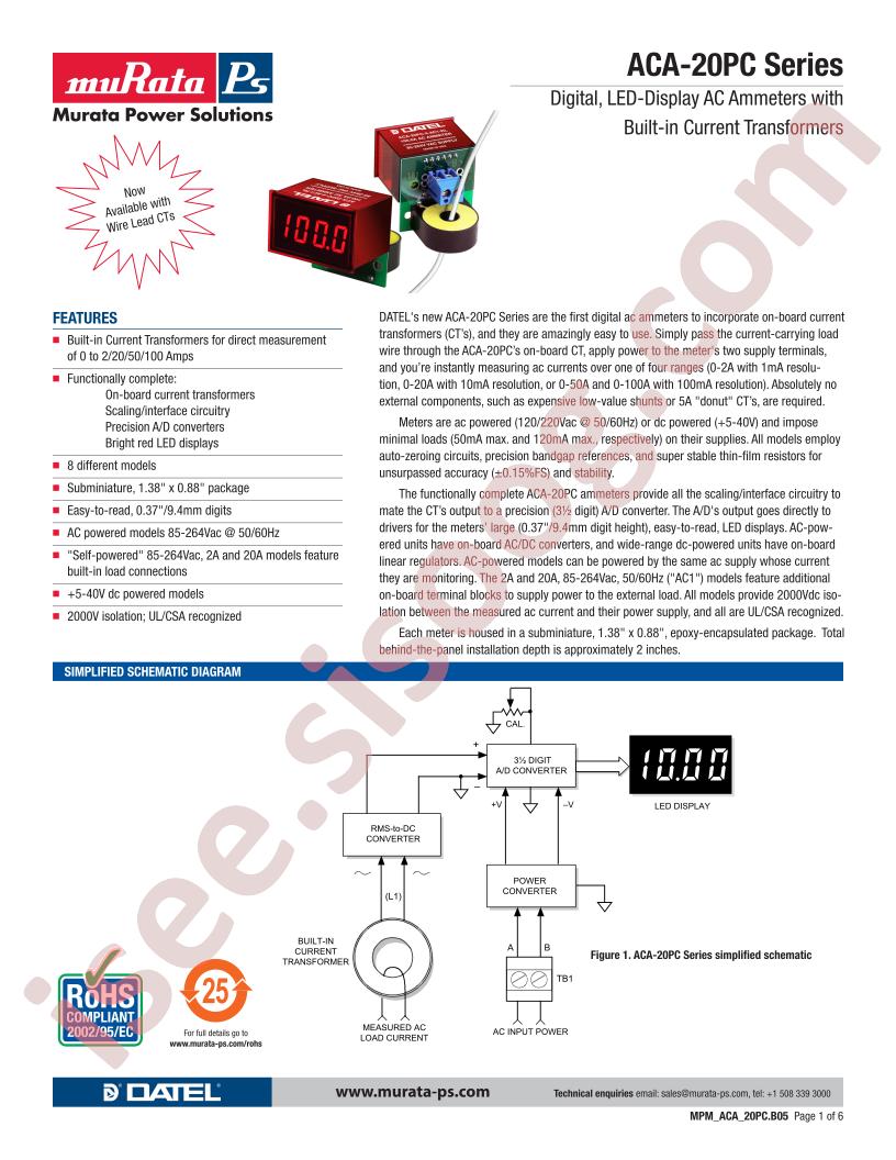 ACA-20PC-4-DC1-BL-L-C