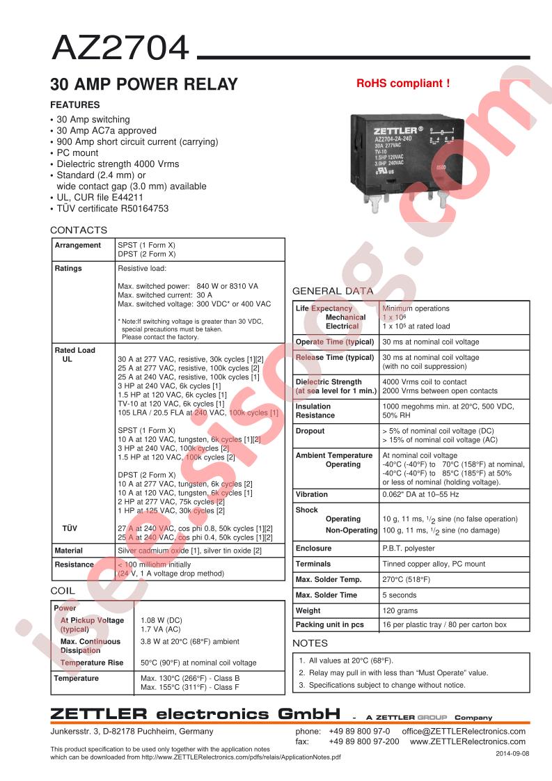 AZ2704-1A-100D