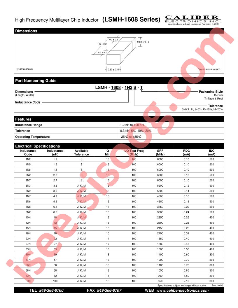 LSMH-1608-6N8S-T