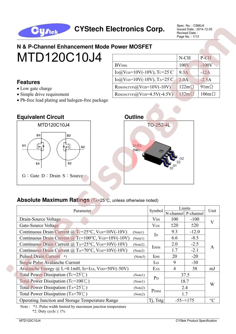 MTD120C10J4