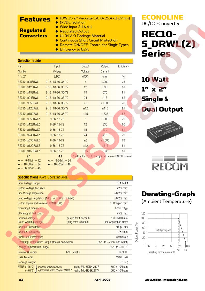 REC10-1205DRWL