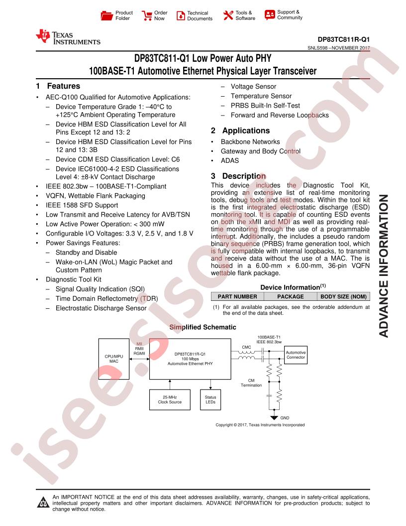 DP83TC811R-Q1