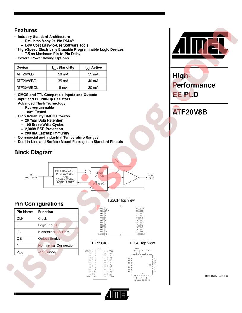 ATF20V8B-25XI