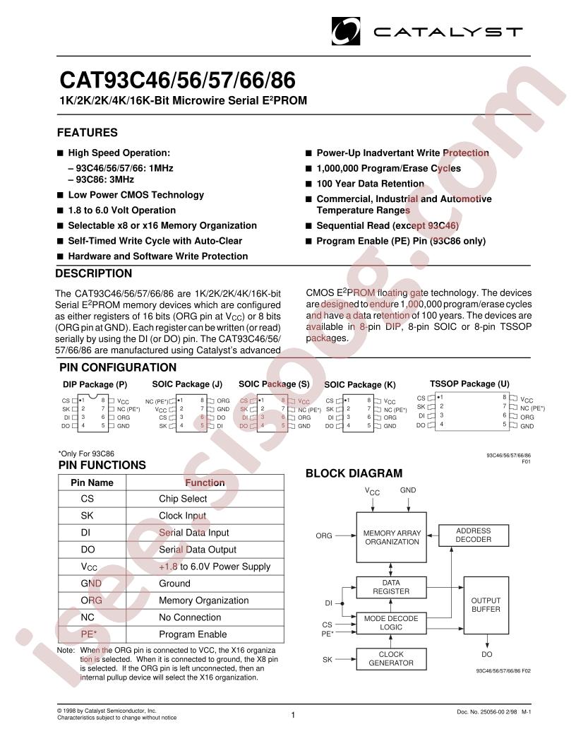 CAT93C57S-1.8TE13