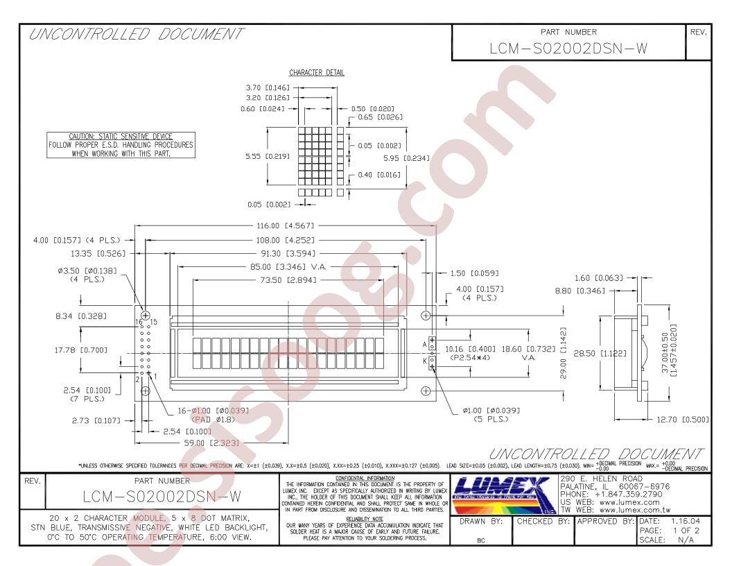 LCM-S02002DSN-W