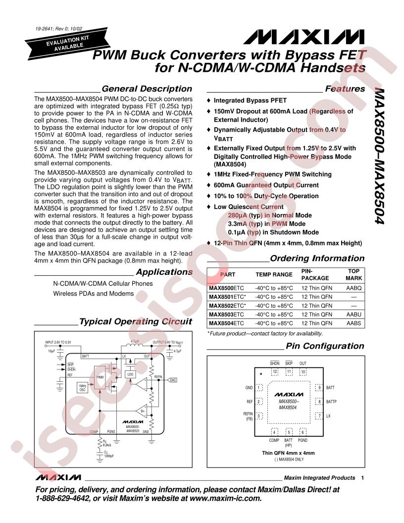 MAX8502ETC