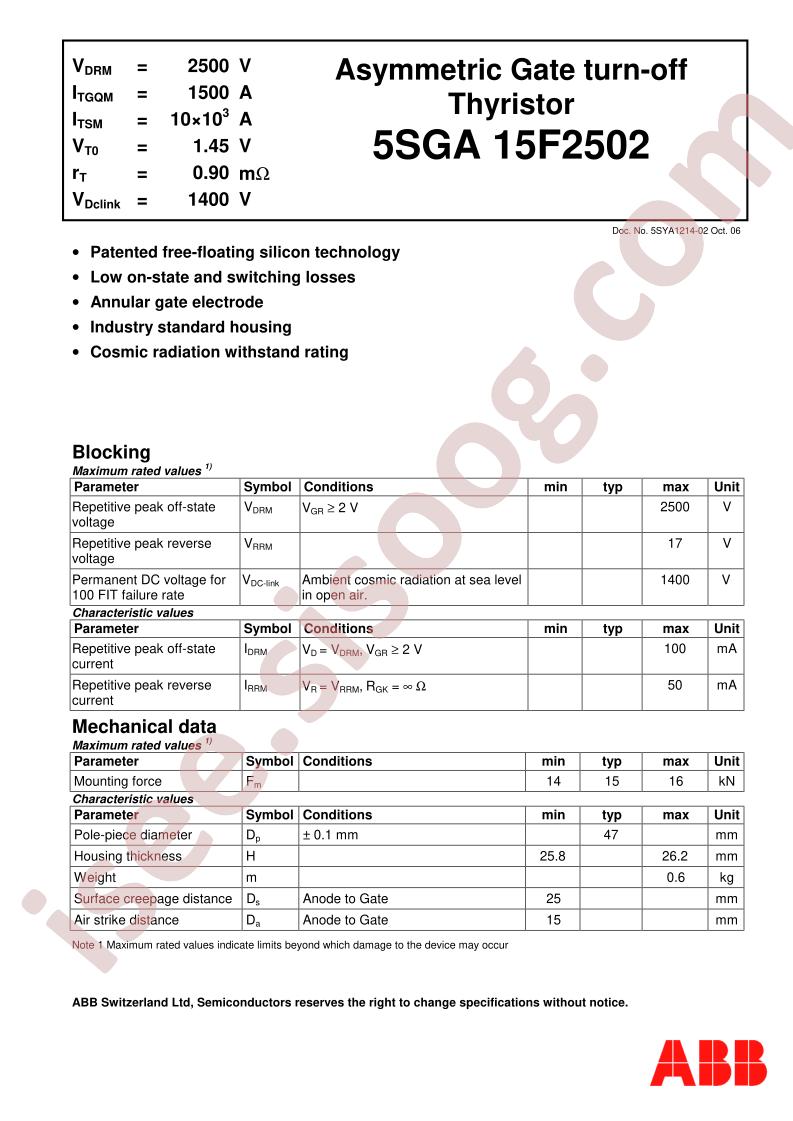 5SGA15F2502