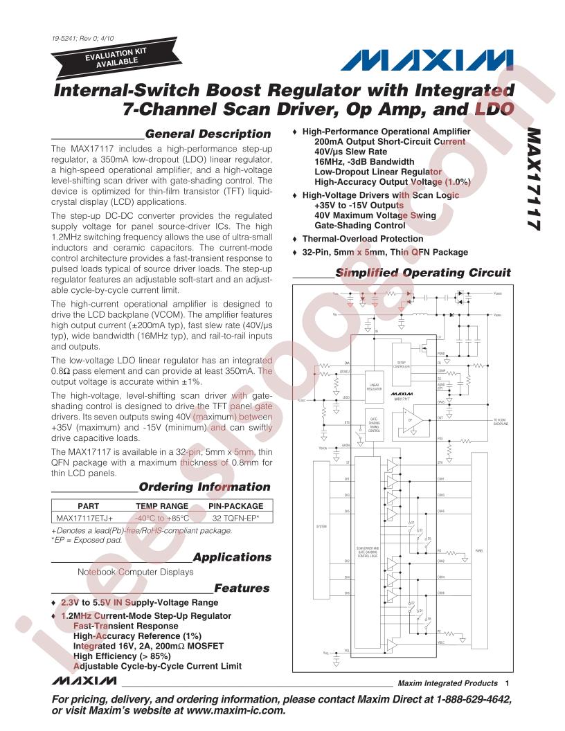 MAX17117ETJ+