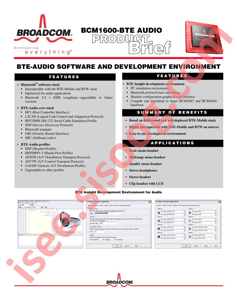BCM1600-BTE